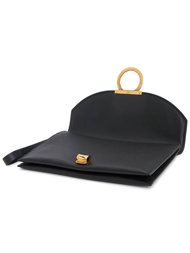 Gancini Margot Clutch Bag Black - SALVATORE FERRAGAMO - BALAAN 6