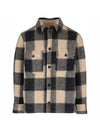 Kervon Check Oversized Shirt Jacket Black - ISABEL MARANT - BALAAN 1