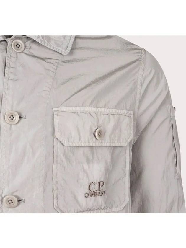 Chrome R Pocket Over Long Sleeve Shirt Grey - CP COMPANY - BALAAN 8