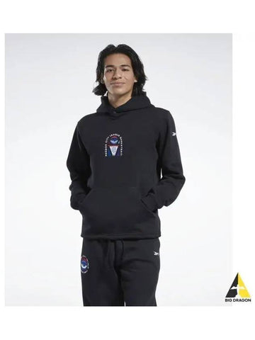 City League brushed hoodie black HK4453 - REEBOK - BALAAN 1