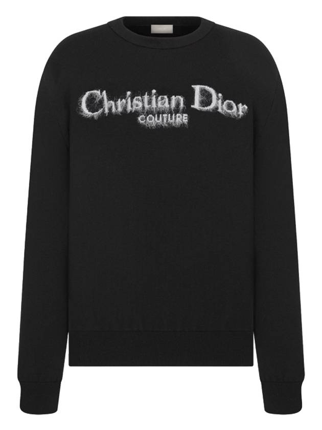 Brushed Effect Couture Sweatershirts Black - DIOR - BALAAN 1