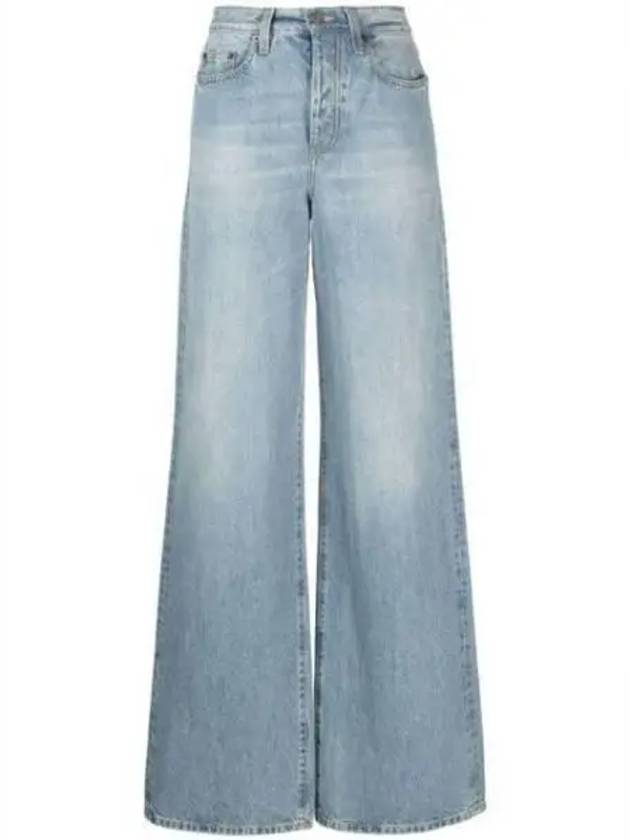 Denim Cotton Bootcut Jeans Blue - SAINT LAURENT - BALAAN 2