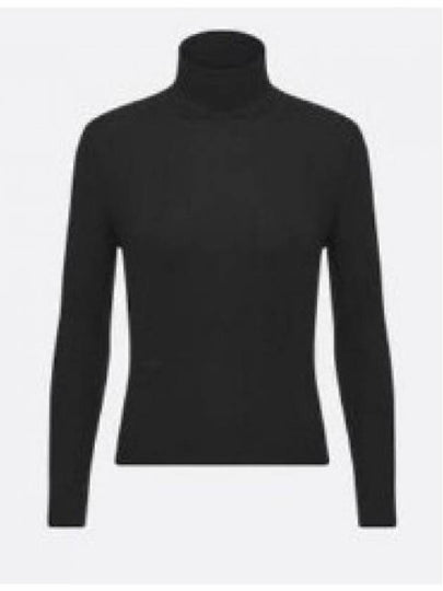 Cashmere Silk Long Sleeve Turtleneck Black - DIOR - BALAAN 2