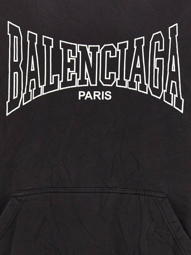 Paris Logo Print Hoodie Black - BALENCIAGA - BALAAN 5