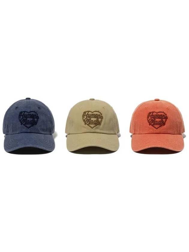 6 Panel Twill Cap 1 Orange HM28GD027 - HUMAN MADE - BALAAN 3