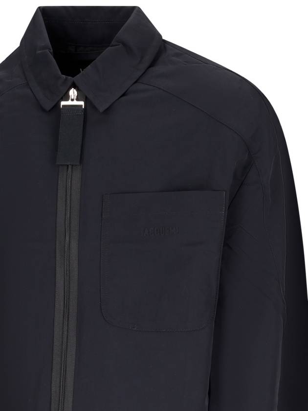 Linu Embossed Logo Zip-up Jacket Black - JACQUEMUS - BALAAN 4