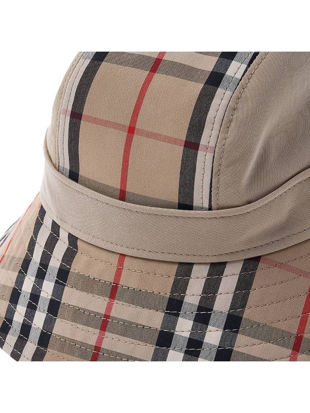 Check Pattern Bucket Hat Beige - BURBERRY - BALAAN 7