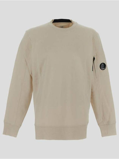 Diagonal Raised Fleece Sweatshirt Beige - CP COMPANY - BALAAN 2