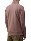 Diagonal Raised Fleece Half Zipped Sweatshirt Purple - CP COMPANY - BALAAN 4