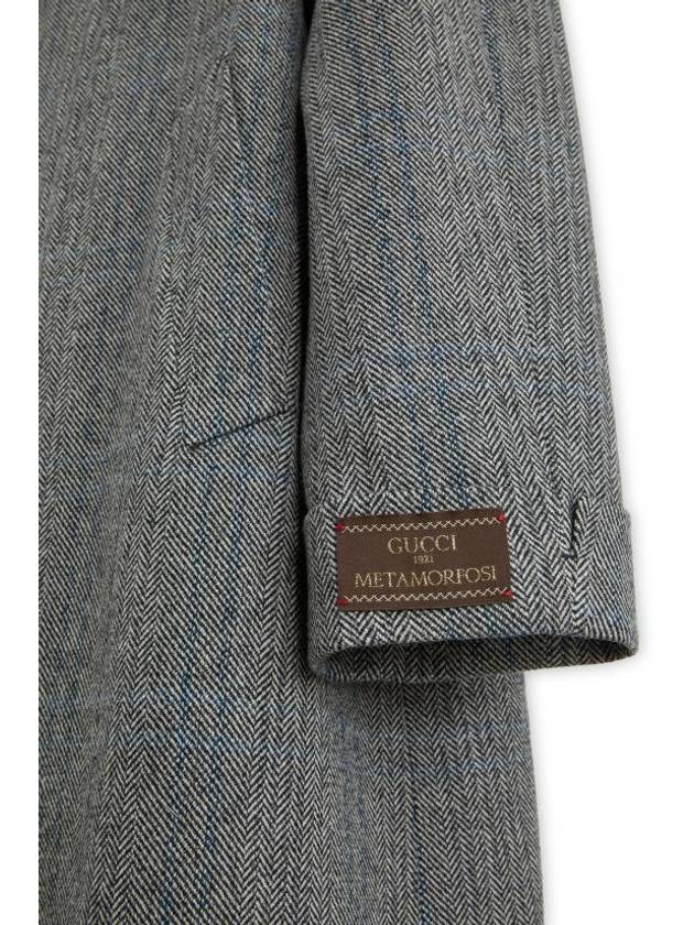 Houndstooth Check Single Coat Grey - GUCCI - BALAAN 4