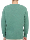 Crew Neck Lambswool Knit Top Green - DRUMOHR - BALAAN 5