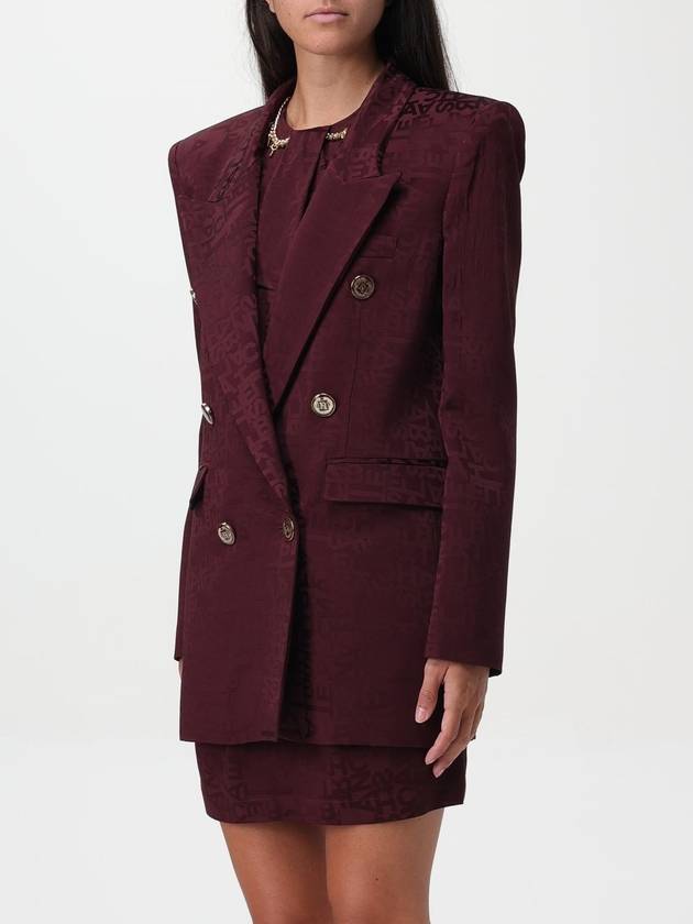 Blazer Elisabetta Franchi in viscosa con logo jacquard - ELISABETTA FRANCHI - BALAAN 3