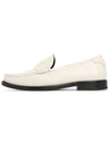 Le Loafer Penny Slippers In Smooth Leather Pearl - SAINT LAURENT - BALAAN 5