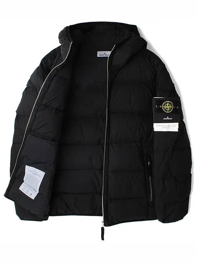 Seamless Logo Nylon Hooded Padded Jacket Black - STONE ISLAND - BALAAN 8