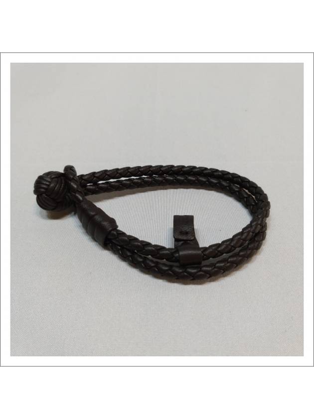 Intrecciato Napa Bracelet Dark Brown - BOTTEGA VENETA - BALAAN.