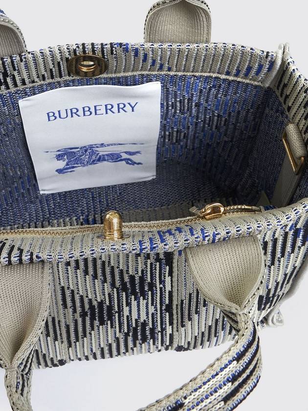 Check Knit Mini Tote Bag Lichen - BURBERRY - BALAAN 5