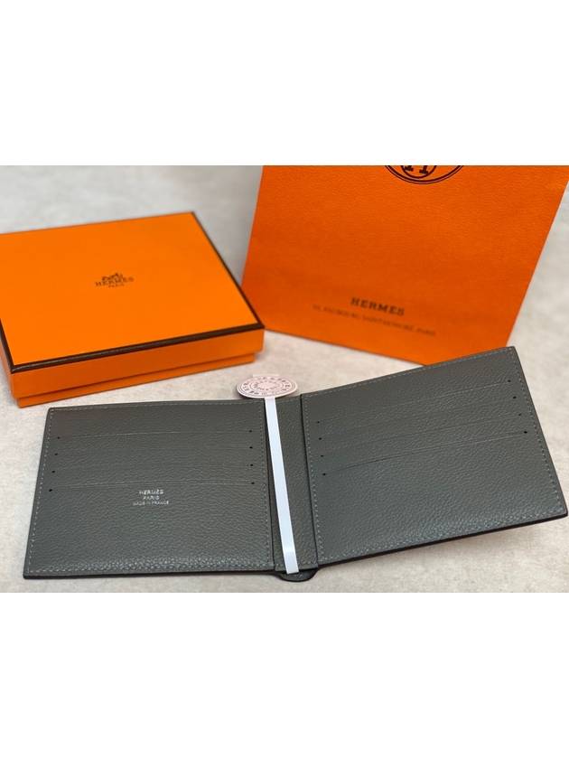 Citizen Twill Compact Card Wallet Gris Mayer - HERMES - BALAAN 5