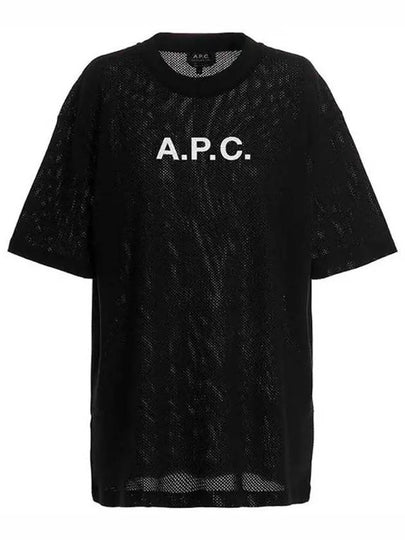 Moran Openwork Short Sleeve T-Shirt Black - A.P.C. - BALAAN 2