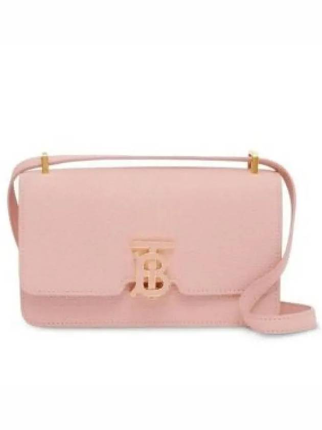 Logo Plaque Leather Cross Bag Dusky Pink - BURBERRY - BALAAN 2