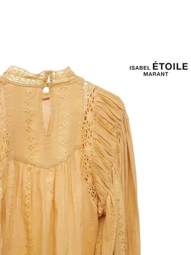 Women's Jessie Puff Sleeve Blouse Honey - ISABEL MARANT ETOILE - BALAAN.