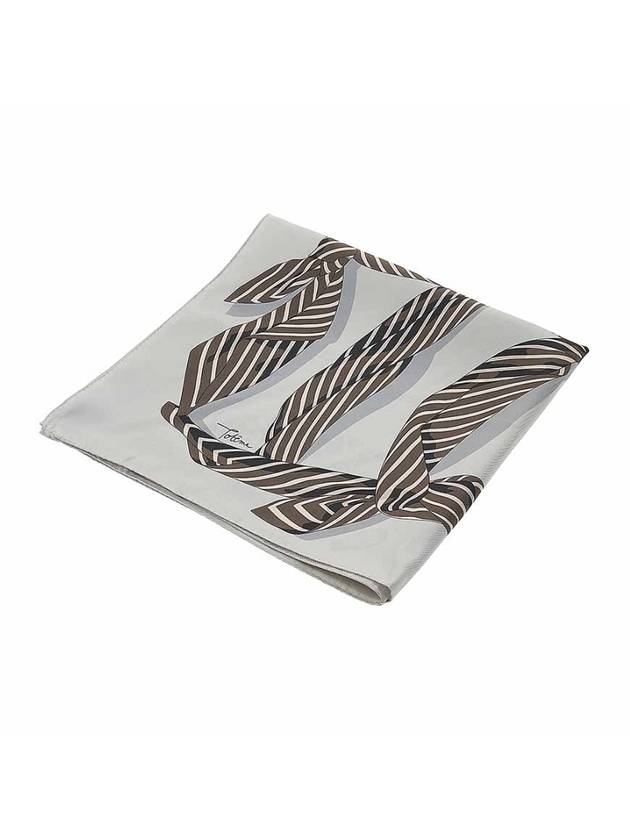 Knot Print Silk Scarf Grey - TOTEME - BALAAN 2