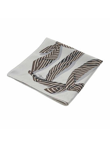 Knot Print Silk Scarf Grey - TOTEME - BALAAN 1