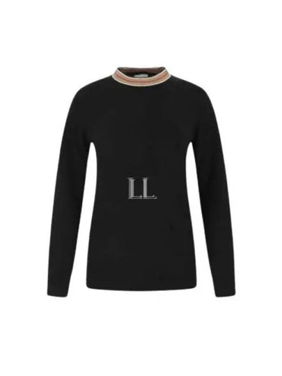 Cashmere Knit Top Black - BURBERRY - BALAAN 2