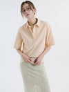 Crop top yellow striped shirt 0105 - VOYONN - BALAAN 5