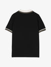 Kids Logo Patch Polo Shirt Black - MONCLER - BALAAN 3