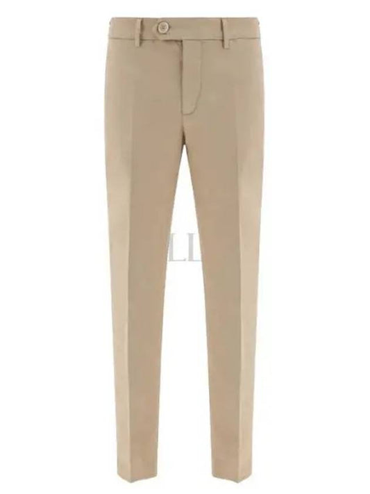 Tapered Chino Cotton Straight Pants Beige - BRUNELLO CUCINELLI - BALAAN 2