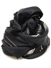 100 SILK BLACK 24 FAUBOURG 90 SCARF - HERMES - BALAAN 1