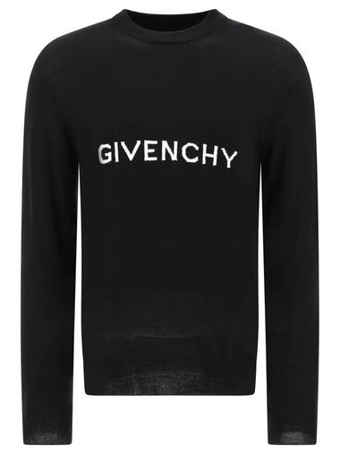 Archetype Crew Neck Wool Knit Top Black - GIVENCHY - BALAAN 1