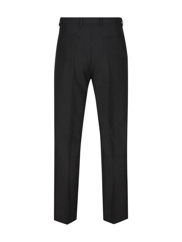 Wool Blend Straight Pants Black - GUCCI - BALAAN 3