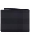 Check Polyurethane Bifold Wallet Black - BURBERRY - BALAAN 5