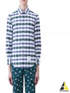 Oxford Tartan Check Cotton Long Sleeve Shirt - THOM BROWNE - BALAAN 2