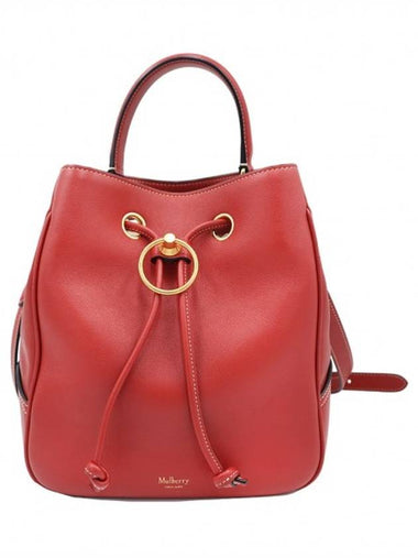 Women s Mulberry HH5570 Hibiscus Red Calfskin Small Bucket Hampstead 2WAY gt bag Gangbuk used luxury goods - MULBERRY - BALAAN 1