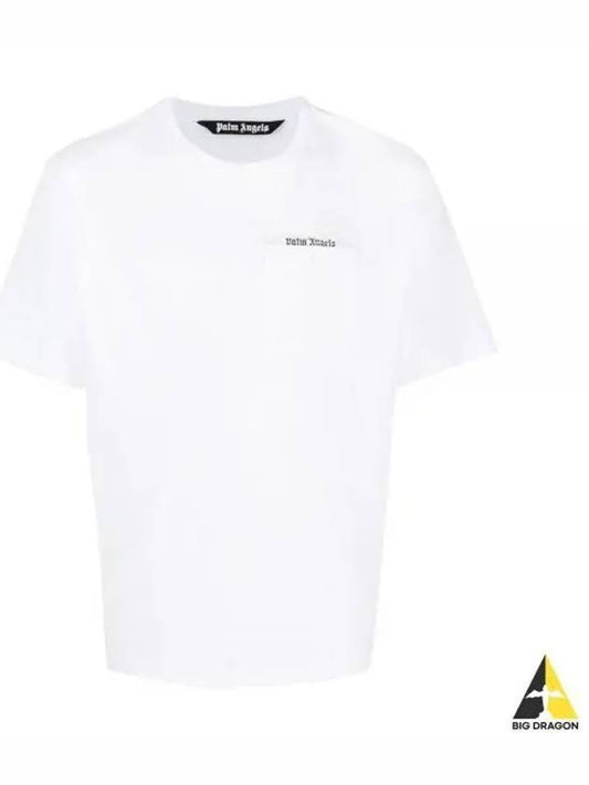 Sartorial Tape Pocket Short Sleeve T-Shirt White - PALM ANGELS - BALAAN 2