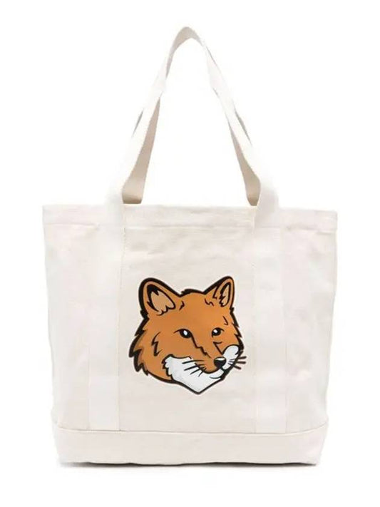 Fox Head Print Tote Bag Ecru - MAISON KITSUNE - BALAAN 2