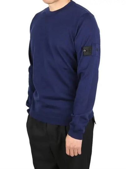 Men's Shadow Lens Wappen Knit Top Navy - STONE ISLAND - BALAAN 2