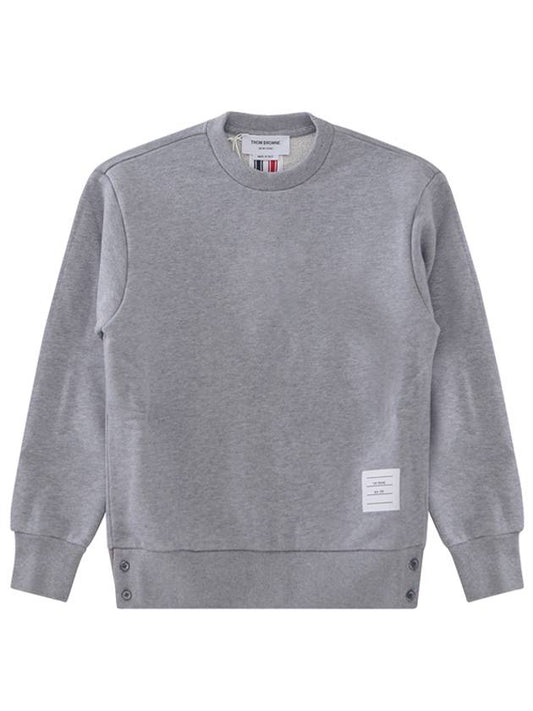 Center Back RWB Stripe Classic Loopback Crewneck Sweatshirt Light Grey - THOM BROWNE - BALAAN 2