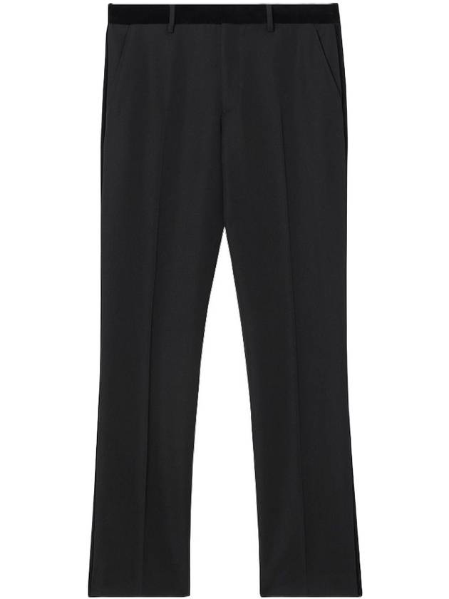 Men's Classic Fit Velvet Slacks Black - BURBERRY - BALAAN 1