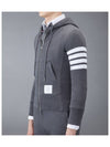 Engineered 4 Bar Diagonal Zip Up Hoodie Dark Grey - THOM BROWNE - BALAAN 6