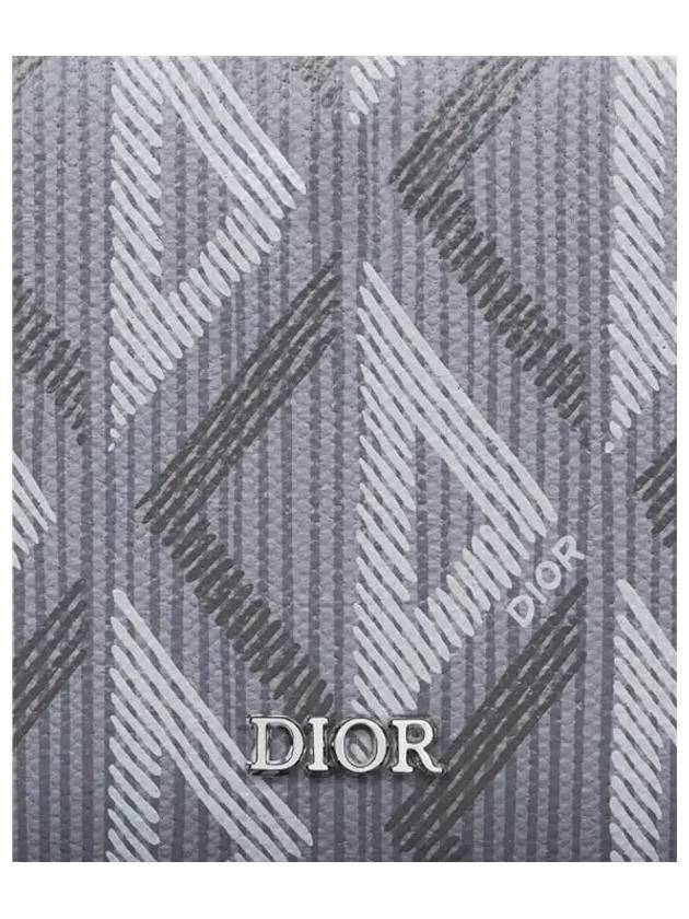 CD Diamond Canvas Zipper Card Wallet Grey - DIOR - BALAAN 6