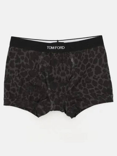 Men's Leopard Cotton Boxer Briefs Ink - TOM FORD - BALAAN 2