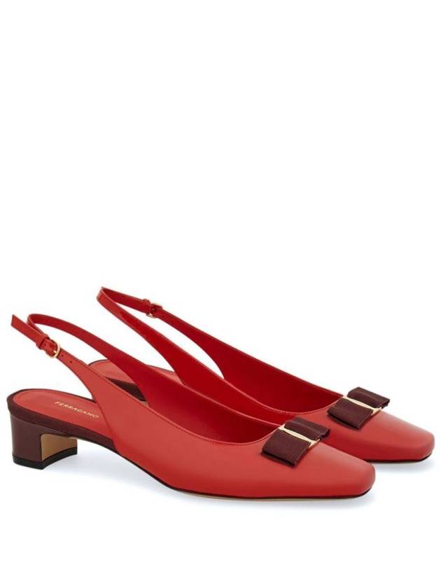 Salvatore Ferragamo Rivada Patent Leather Slingback With Vara Bow Shoes - SALVATORE FERRAGAMO - BALAAN 2