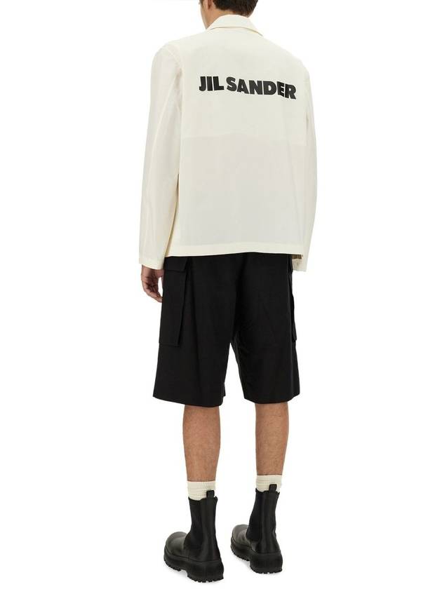 Back Logo Print Jacket Beige - JIL SANDER - BALAAN 2