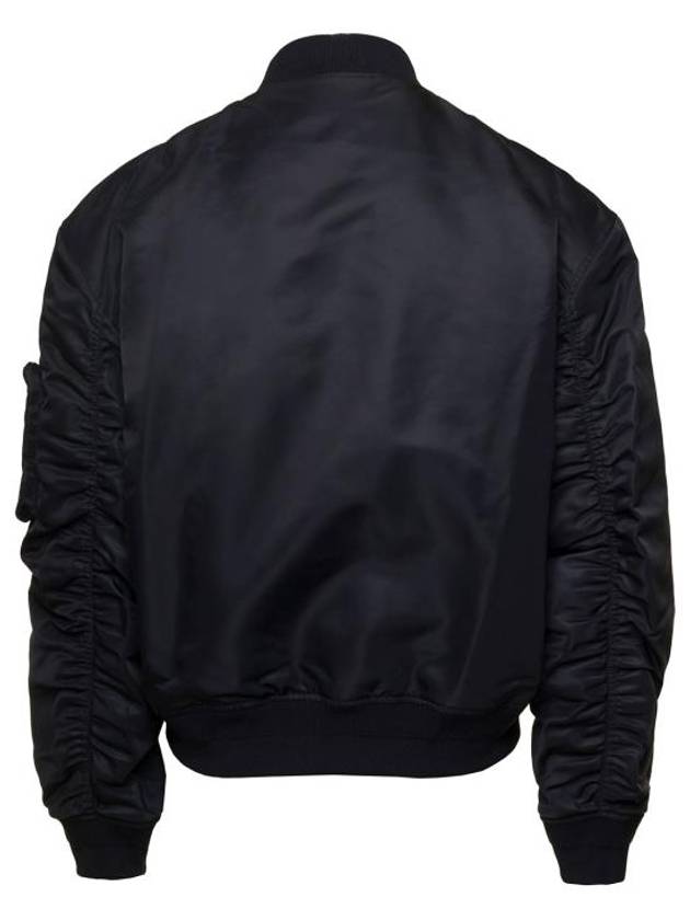 Nylon Bomber Jacket Black - OFF WHITE - BALAAN 3