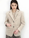 Mohair Beige Jacket Mohair Beige JK - DAMAGE MNEMONIC - BALAAN 1