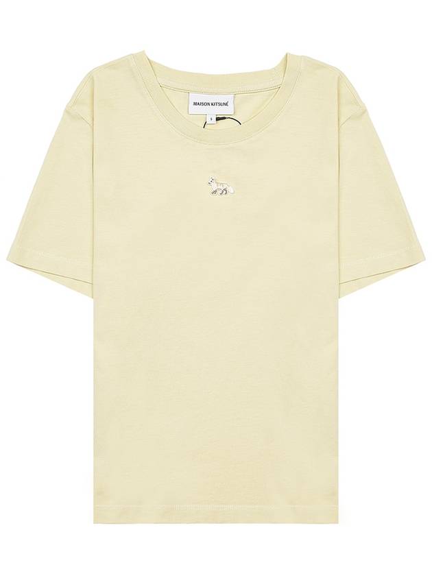 Baby Fox Patch Baby Short Sleeve T-Shirt Chalk Yellow - MAISON KITSUNE - BALAAN 10