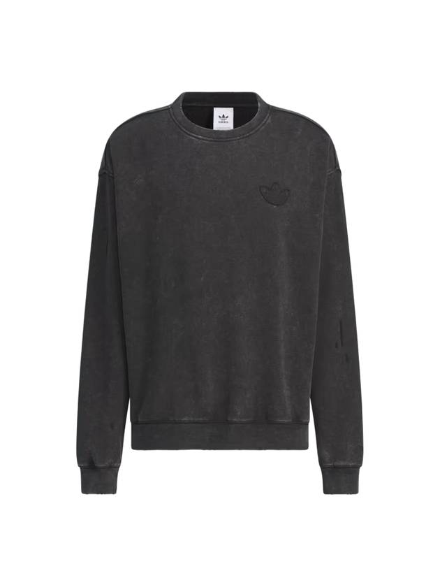 Washed Crew Sweatshirt Black - ADIDAS - BALAAN 1